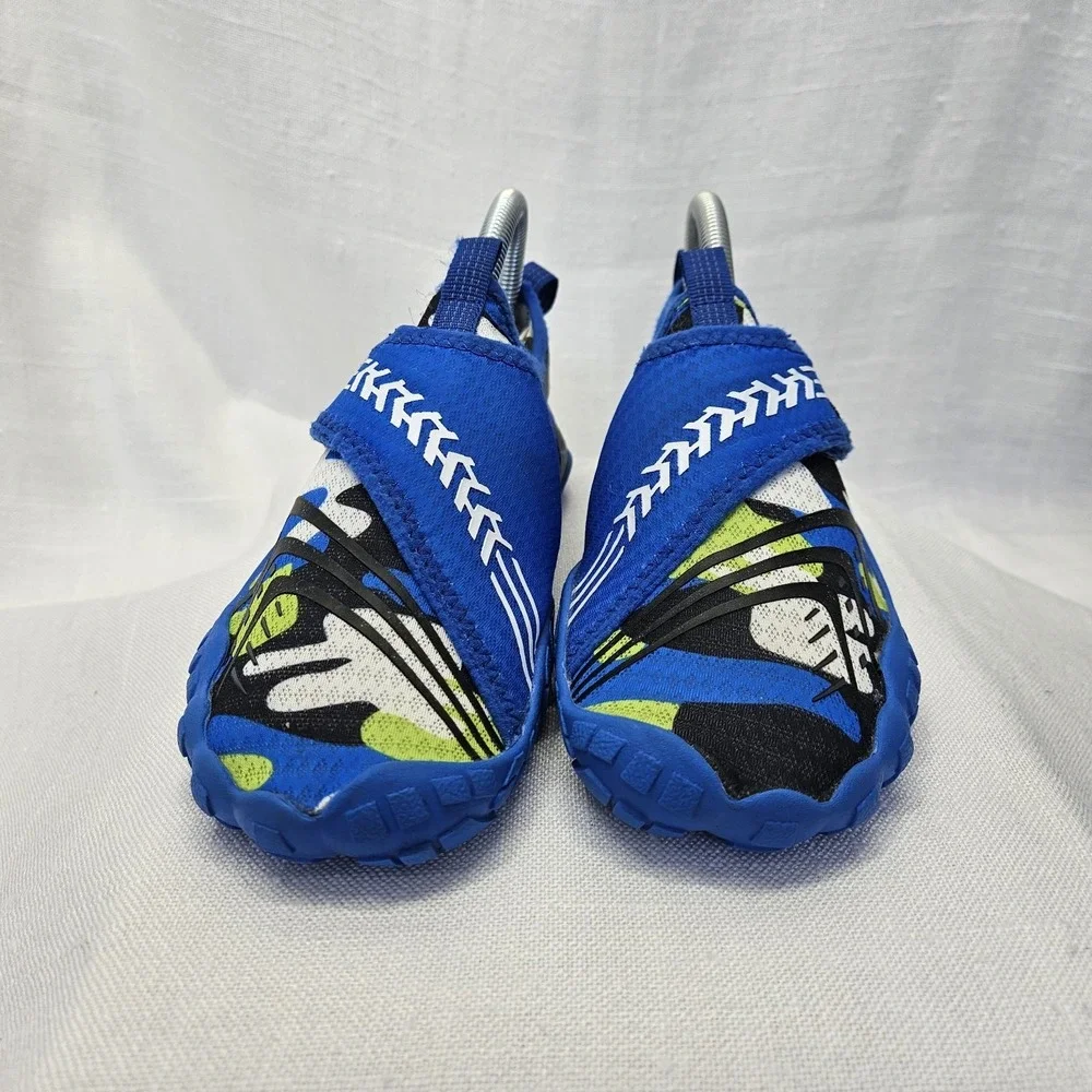 UBFEN Water‎ Shoes Kids Sz 3 35 Blue Camo Aqua Socks Beach Pool Swim Barefoot